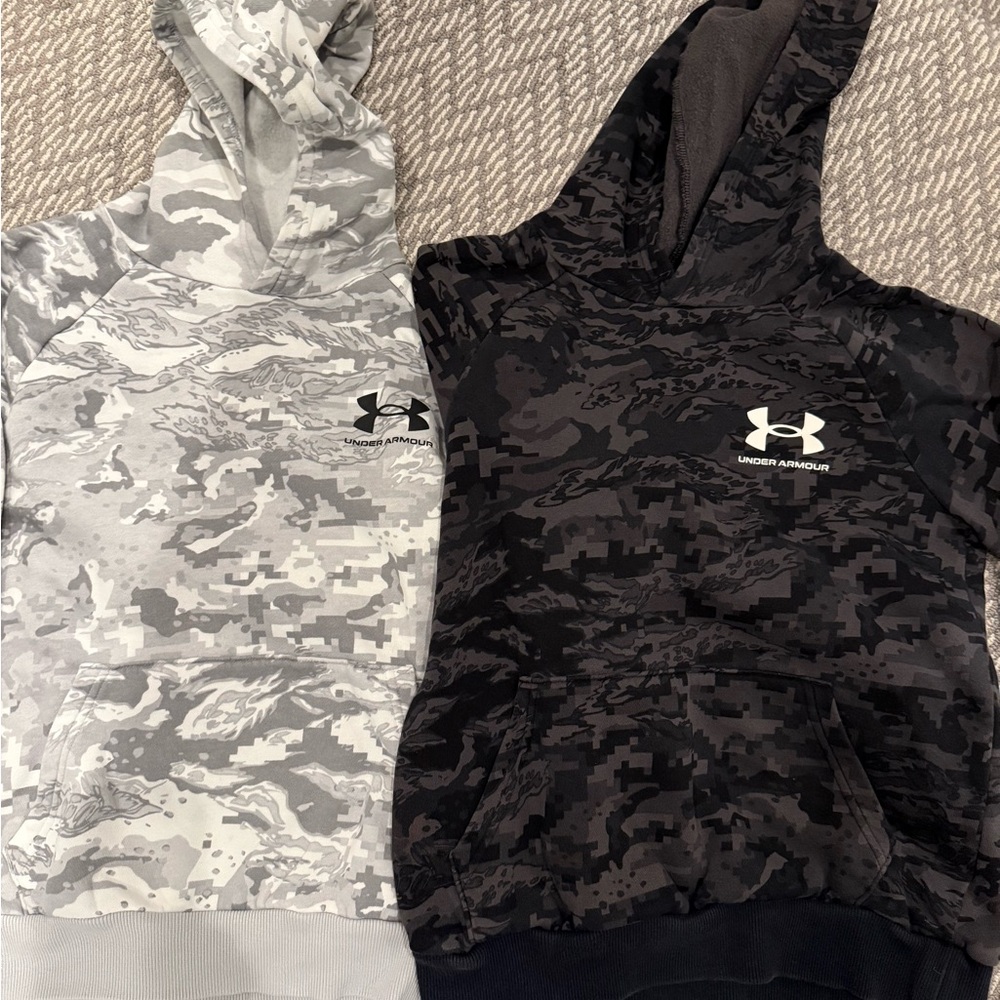 Under Armour Gray and White Hoodie